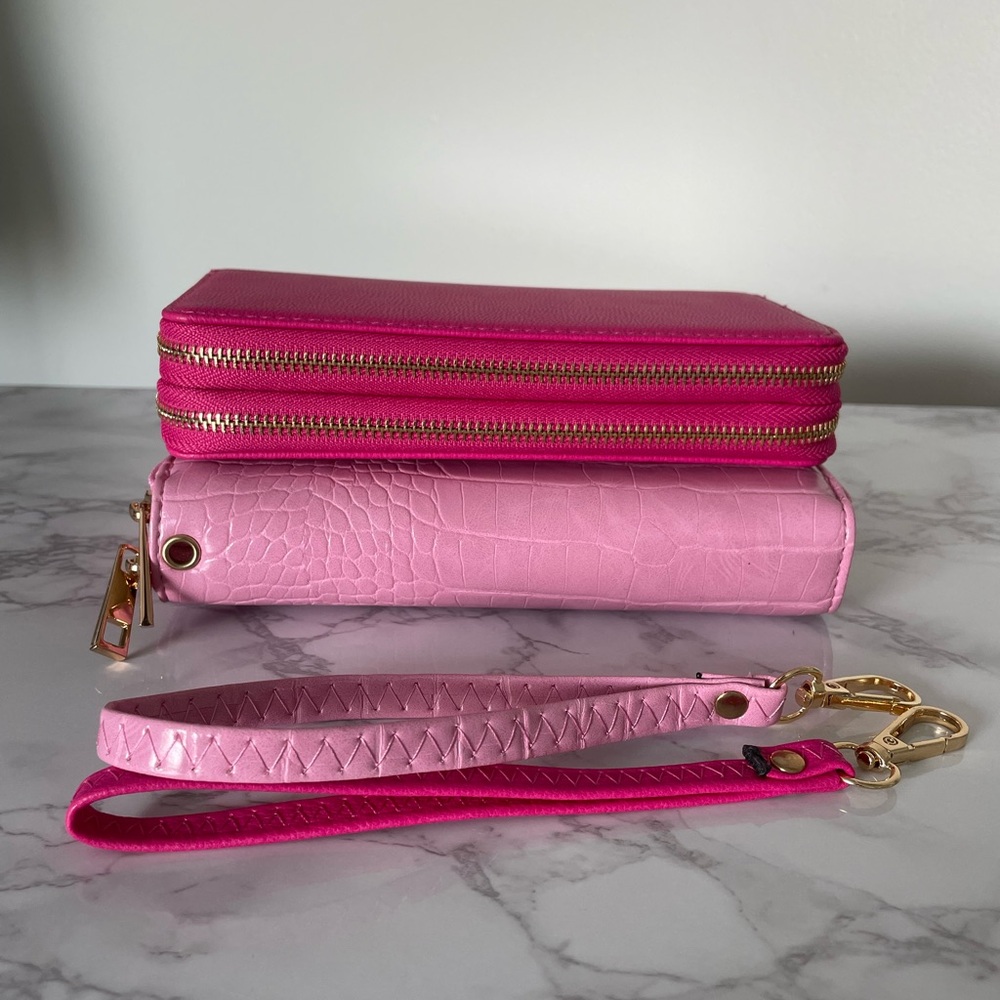 Women’s Pink Wallets Convertible Fashion Wristlets